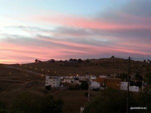 Coucher de soleil dans la Barriada Pastelero de Malaga
