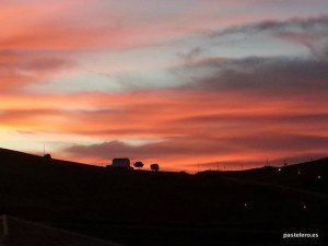 Puesta de sol en la Barriada Pastelero de Málaga