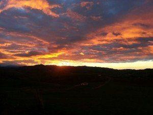 Amanecer en la Barriada Pastelero de Málaga